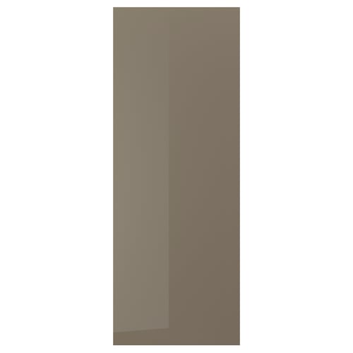 VOXTORP cabinet in beige and brown. High-gloss foil. Rectangular, modern design.