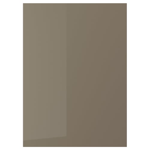 VOXTORP drawer panel, brown with glossy finish, rectangular shape, modern design.