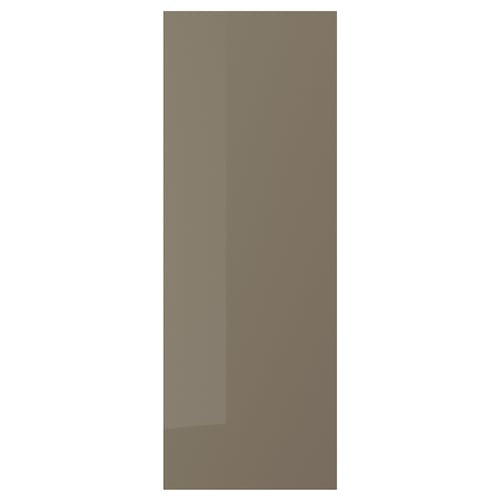 VOXTORP cabinet panel, high-gloss foil, cream-brown colour, rectangle shape, uniform design