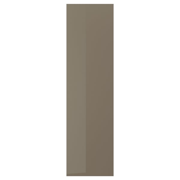 VOXTORP Cover panel, high gloss dark gray-brown, 25x90 "