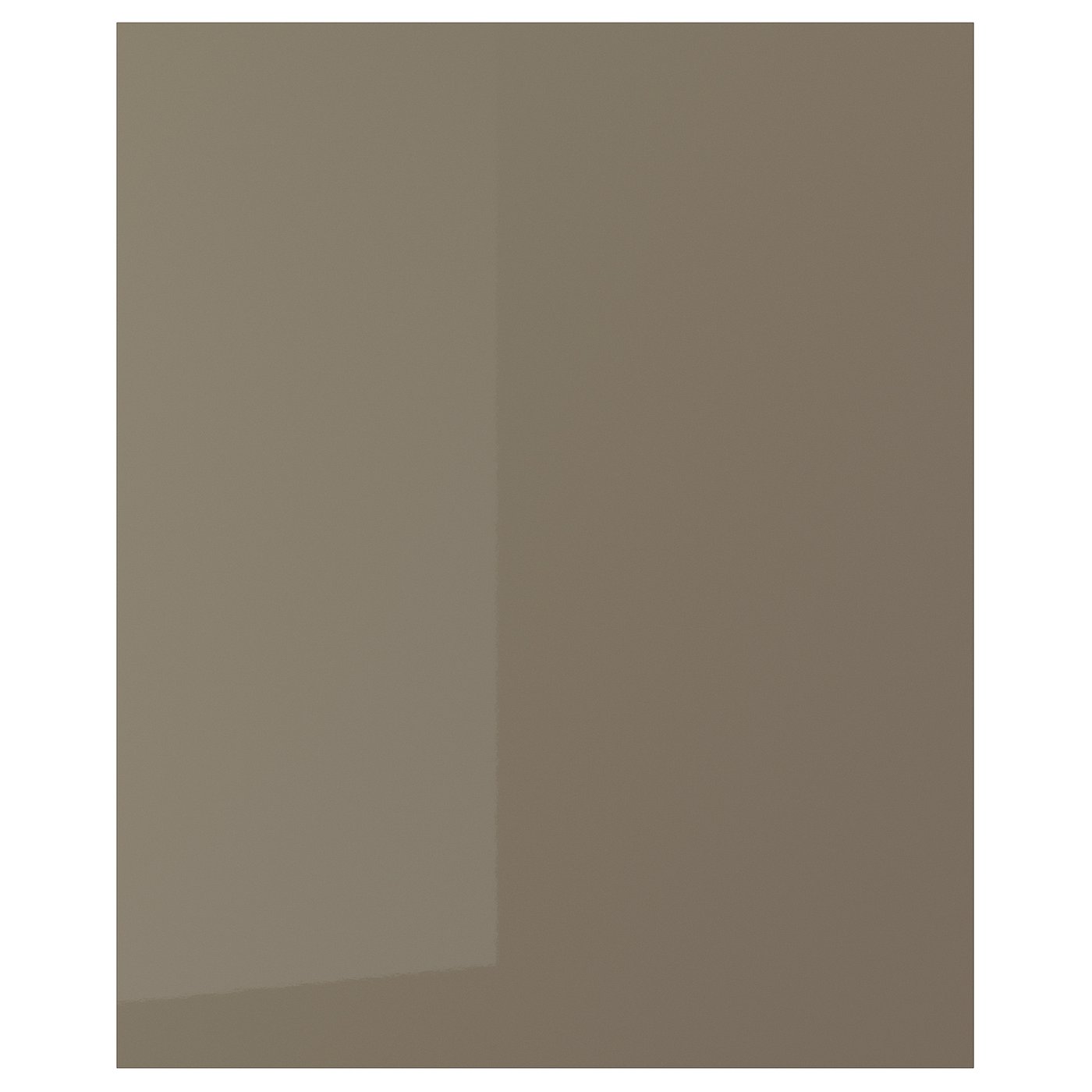 VOXTORP cover panel, high gloss dark gray-brown, 25x30