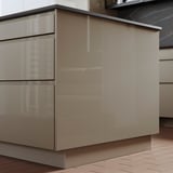 VOXTORP Cover panel, high gloss dark gray-brown, 26x36 "