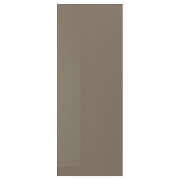 VOXTORP Cover panel, high gloss dark gray-brown, 15x40 1/2 "