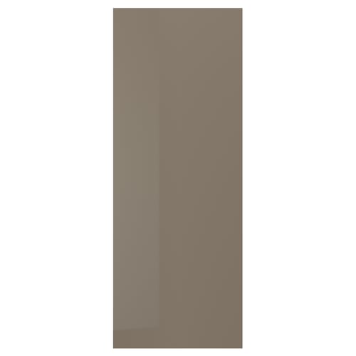 VOXTORP Cover panel, high gloss dark gray-brown, 15x40 1/2 "