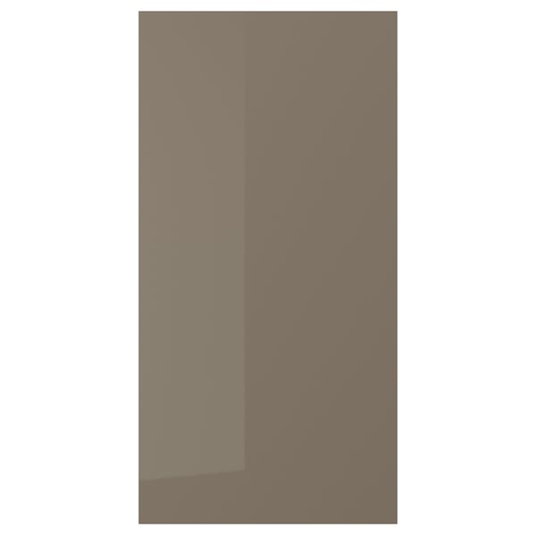 VOXTORP Cover panel, high gloss dark gray-brown, 15x30 1/2 "