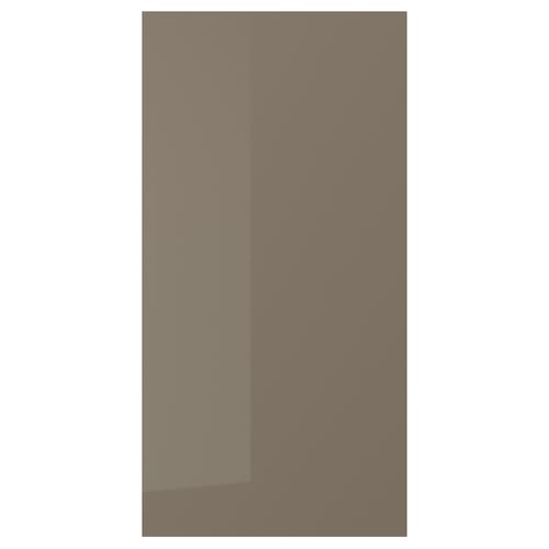VOXTORP Cover panel, high gloss dark gray-brown, 15x30 1/2 "