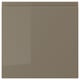 VOXTORP Door, high gloss dark gray-brown, 15x15 "