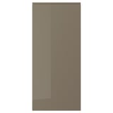 VOXTORP Door, high gloss dark gray-brown, 18x40 "