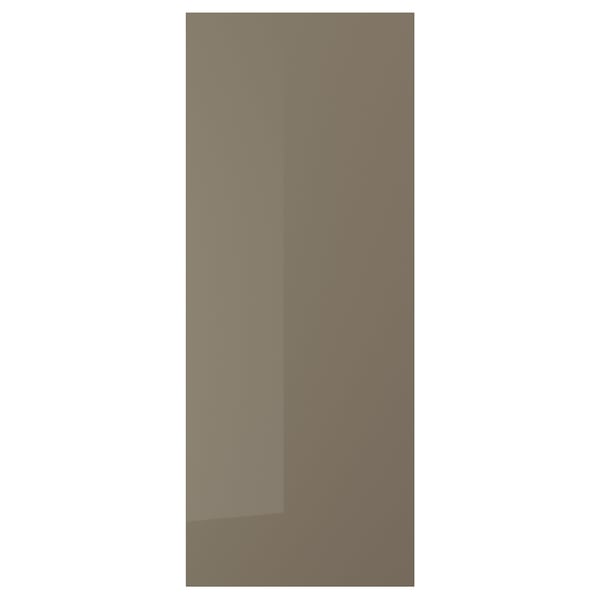 VOXTORP Door, high gloss dark gray-brown, 24x60 "