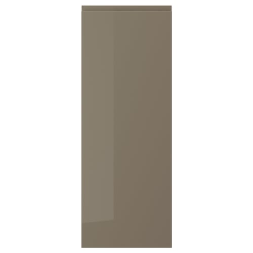 VOXTORP door: dark grey-brown, glossy, rectangular, sleek, modern design.