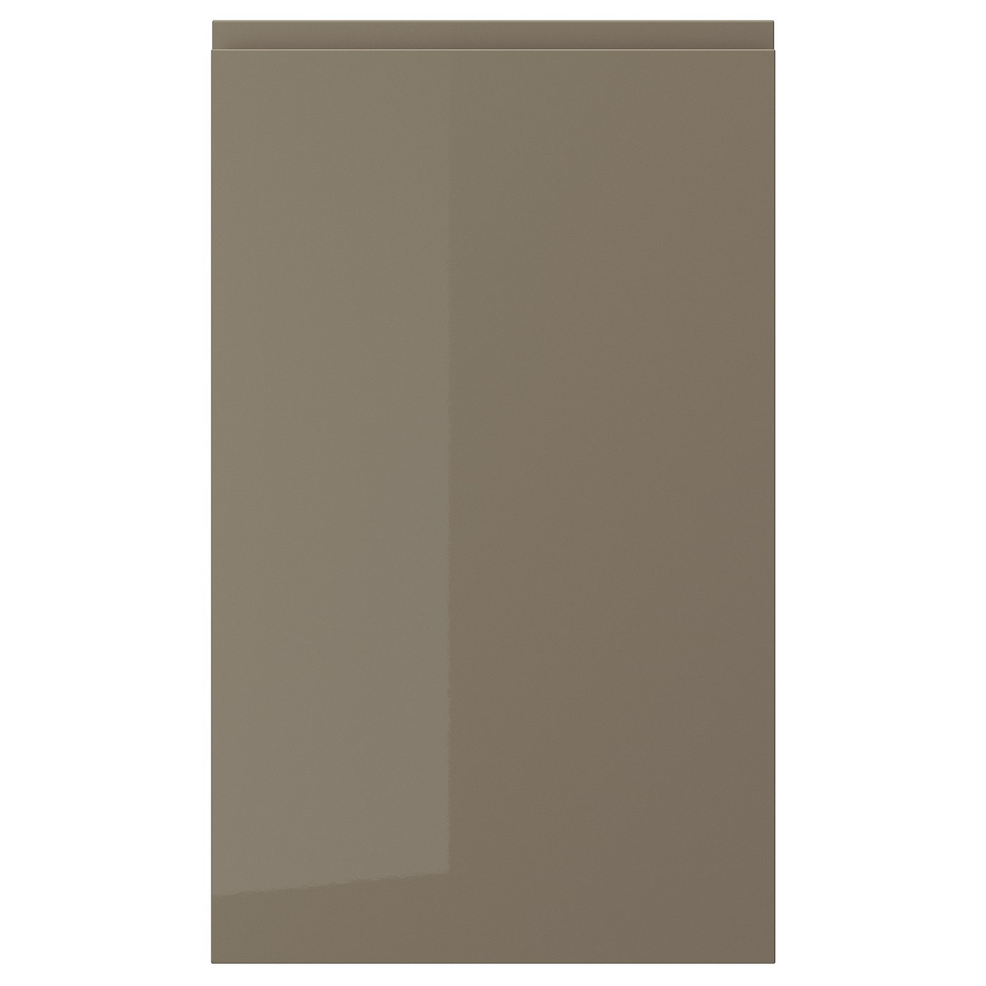 VOXTORP door, high gloss dark gray-brown, 18x30