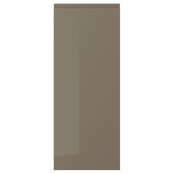 VOXTORP Door, high gloss dark gray-brown, 12x30 "