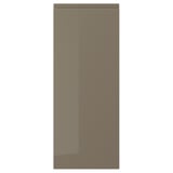 VOXTORP Door, high gloss dark gray-brown, 12x30 "