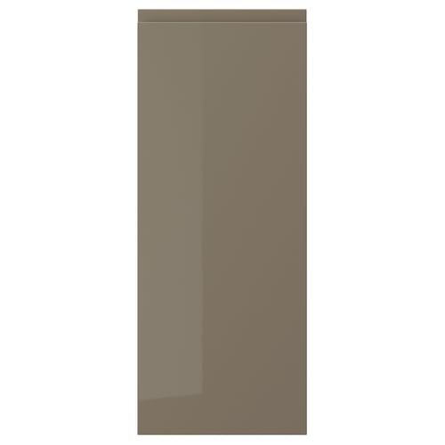 VOXTORP high-gloss door, dark grey-brown, sleek & modern design, smooth finish.