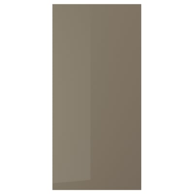 VOXTORP Door, high gloss dark gray-brown, 24x50 "
