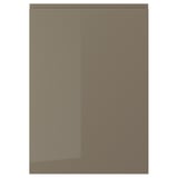VOXTORP Door, high gloss dark gray-brown, 21x30 "