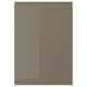 VOXTORP Door, high gloss dark gray-brown, 21x30 "