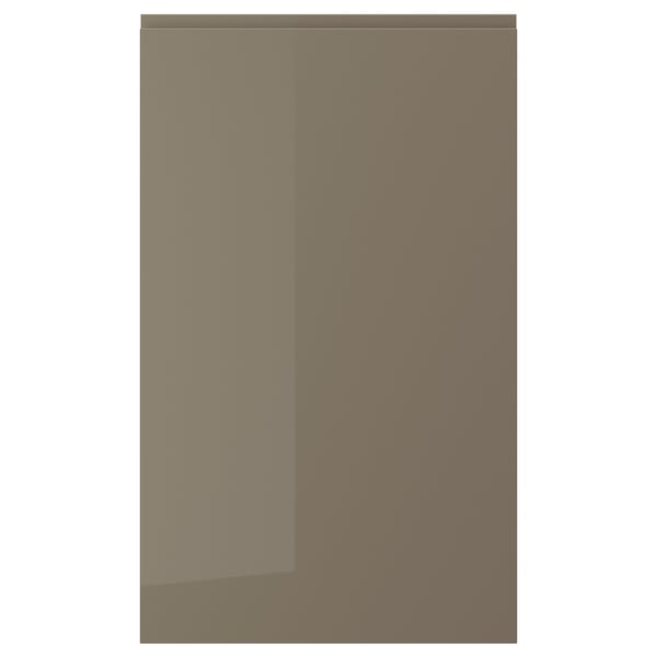 VOXTORP Door, high gloss dark gray-brown, 24x40 "