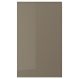VOXTORP Door, high gloss dark gray-brown, 24x40 "