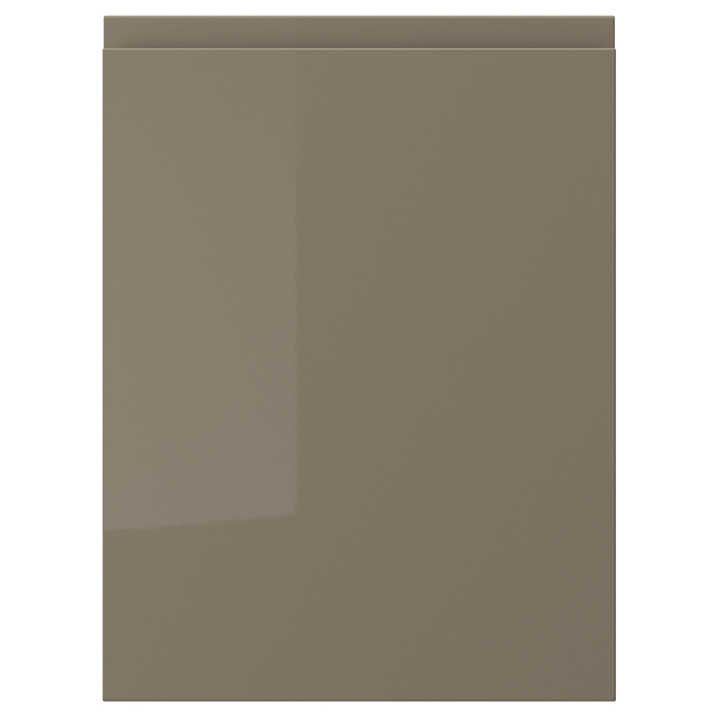 VOXTORP door, high gloss dark gray-brown, 15x20