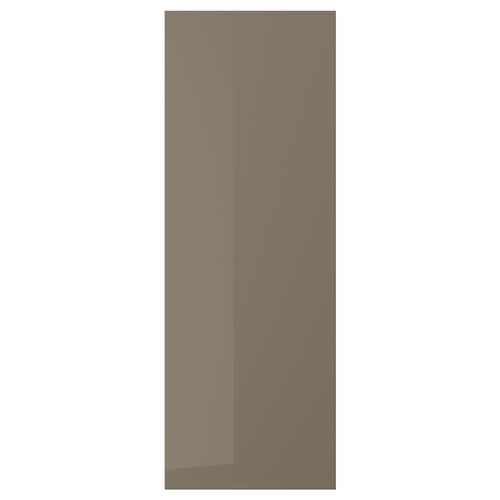 VOXTORP door: high-gloss dark grey-brown, rectangular, sleek design with integrated handle.