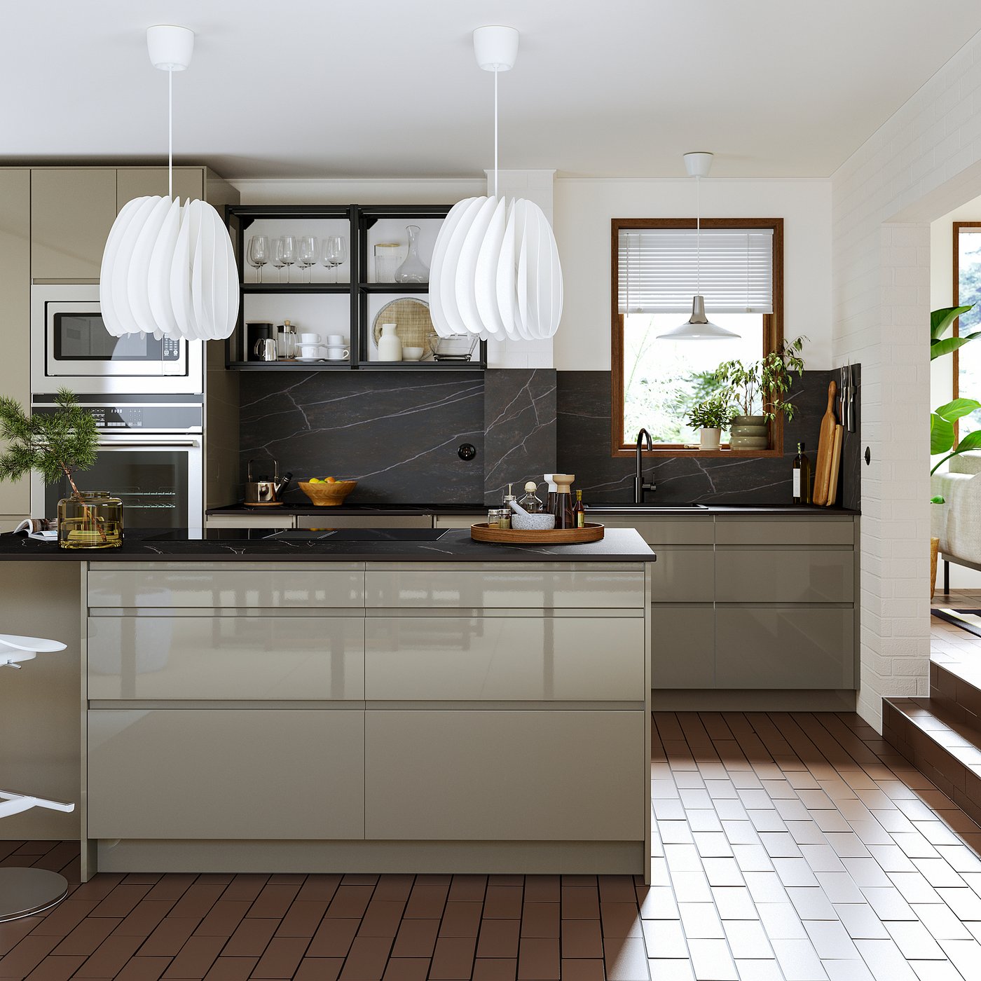 VOXTORP door, high gloss dark gray-brown, 24x40 VOXTORP door, high gloss dark gray-brown, 24x40