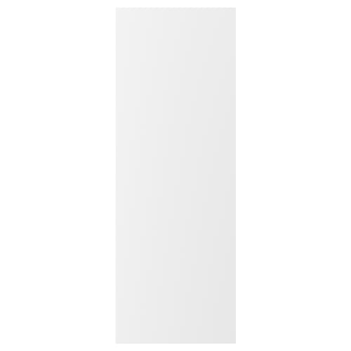 VOXTORP white modern kitchen cabinet with smooth matte finish and integrated handles.