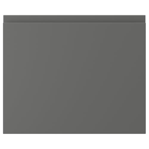 Grey VOXTORP cabinet door with sleek handle