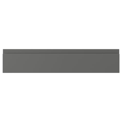 VOXTORP drawer in dark grey with smooth surface and integrated handles for modern design.