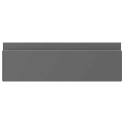 Dark grey VOXTORP drawer, modern minimalist design with sleek integrated handles.