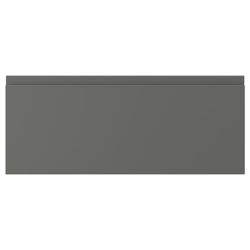 VOXTORP drawer, dark grey, rectangular, minimalist design, smooth finish.
