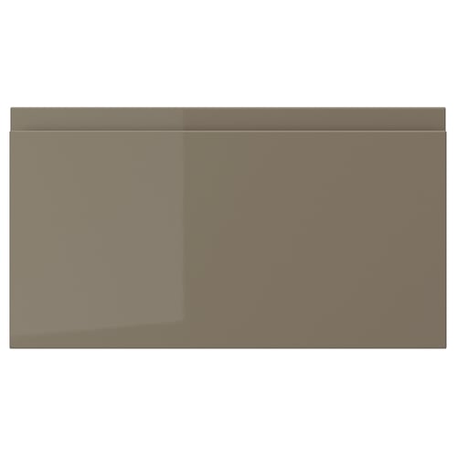 VOXTORP drawer, dark grey-brown, glossy, rectangular, sleek handle.