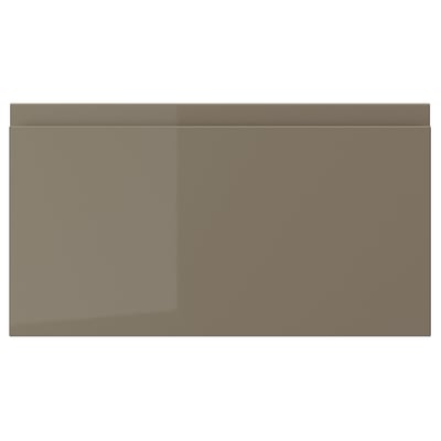 VOXTORP drawer, dark grey-brown, glossy, rectangular, sleek handle.