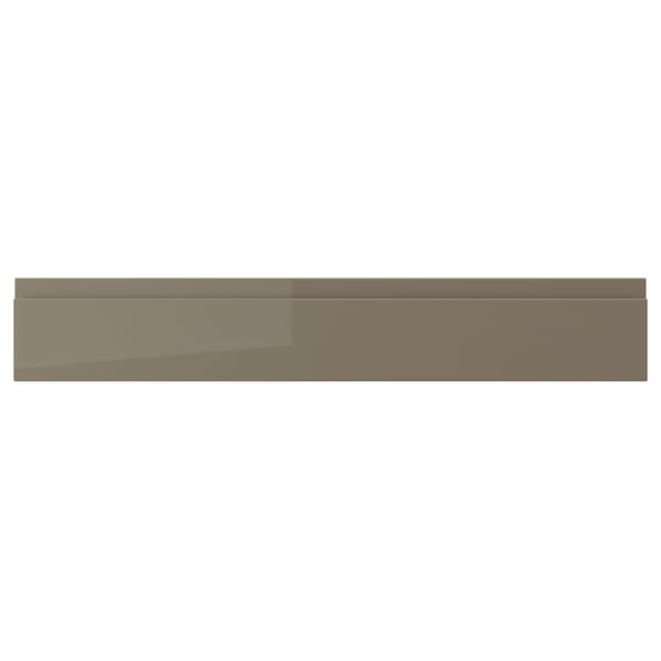 VOXTORP Drawer front, high gloss dark gray-brown, 30x5 "