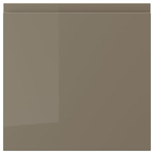 VOXTORP drawer in dark grey-brown, sleek gloss design, rectangular with smooth edges, easy-clean finish.