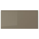 VOXTORP Drawer front, high gloss dark gray-brown, 30x15 "