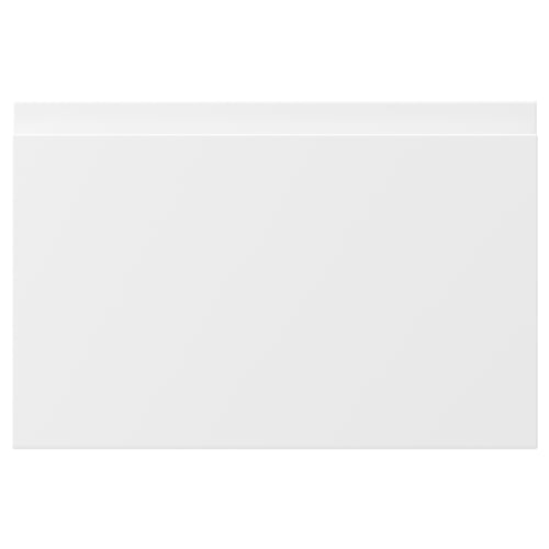 VOXTORP white drawer, minimalist design, matte finish, integrated handles, fiberboard & plastic.