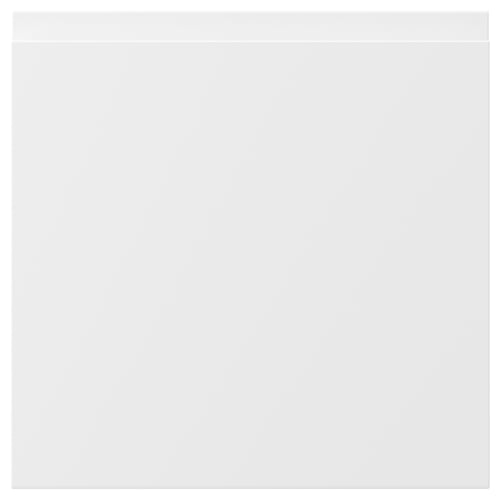 VOXTORP white kitchen drawer, sleek matte finish, integrated handles, square shape, modern design.