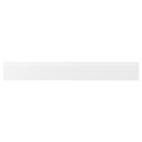 VOXTORP matte white drawer front, minimalist design, integrated handles