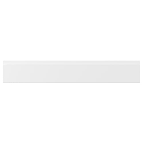 VOXTORP white kitchen cabinet doors, minimalist design with integrated handles.