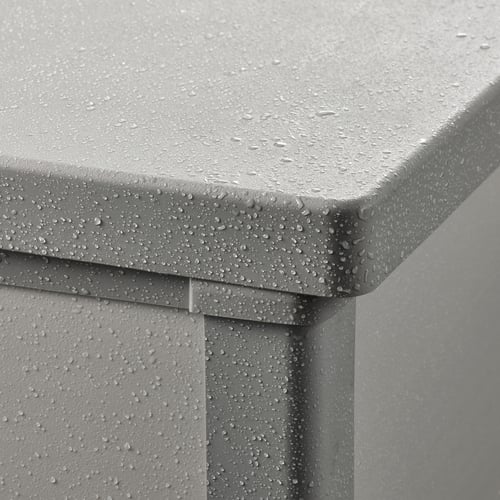 VRENEN storage box, outdoor, light gray/gray, 613/8x28x365/8"/216