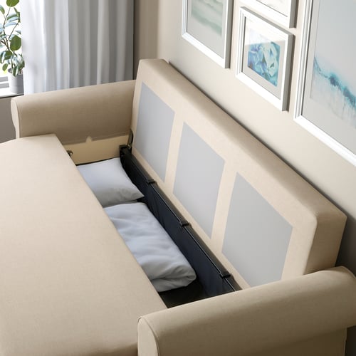 VRETSTORP sleeper sofa, Kilanda light beige IKEA