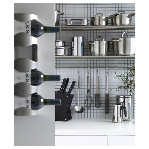 VURM 4bottle wine rack stainless steel IKEA