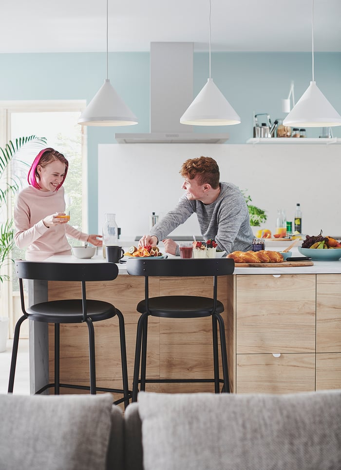 YNGVAR Bar stool, anthracite IKEA