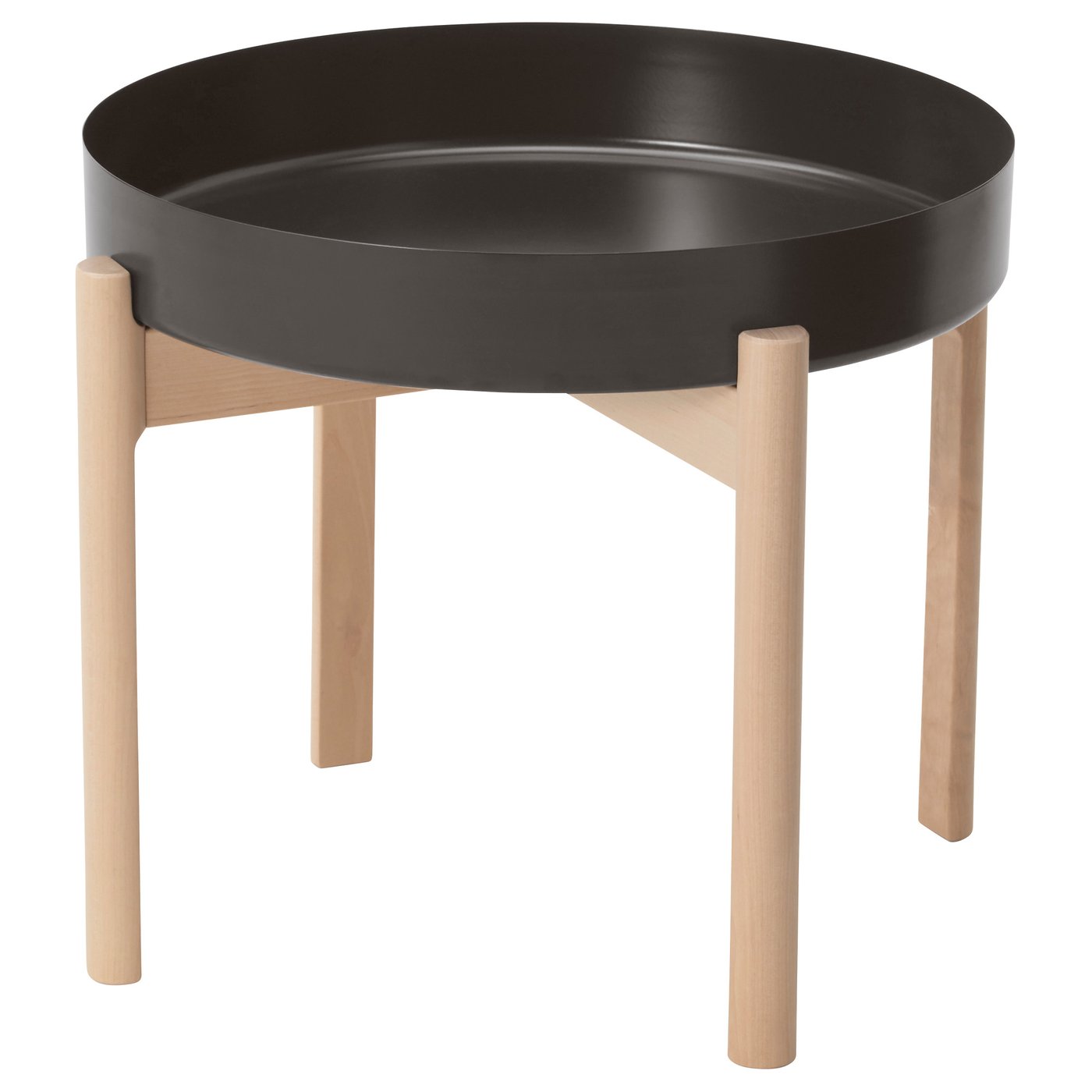 YPPERLIG Coffee table, dark gray, birch IKEA