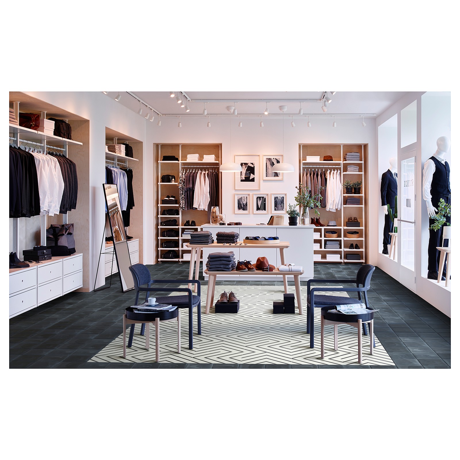 YPPERLIG Coffee table, dark gray, birch IKEA