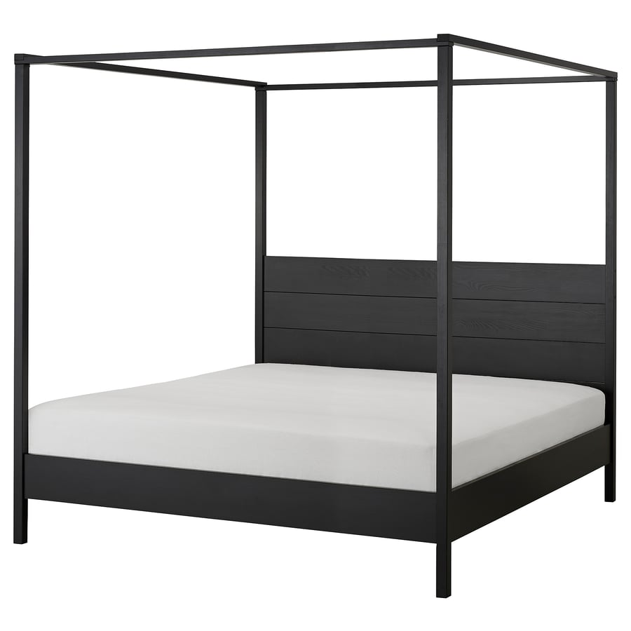 YTTERVÅG fourposter bed frame, black/Luröy, King IKEA