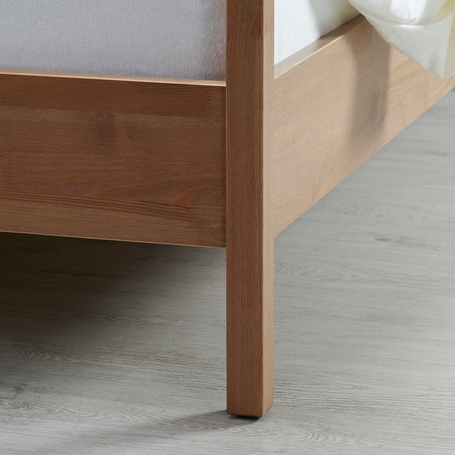 YTTERVÅG fourposter bed frame, graybrown/Luröy, Queen IKEA