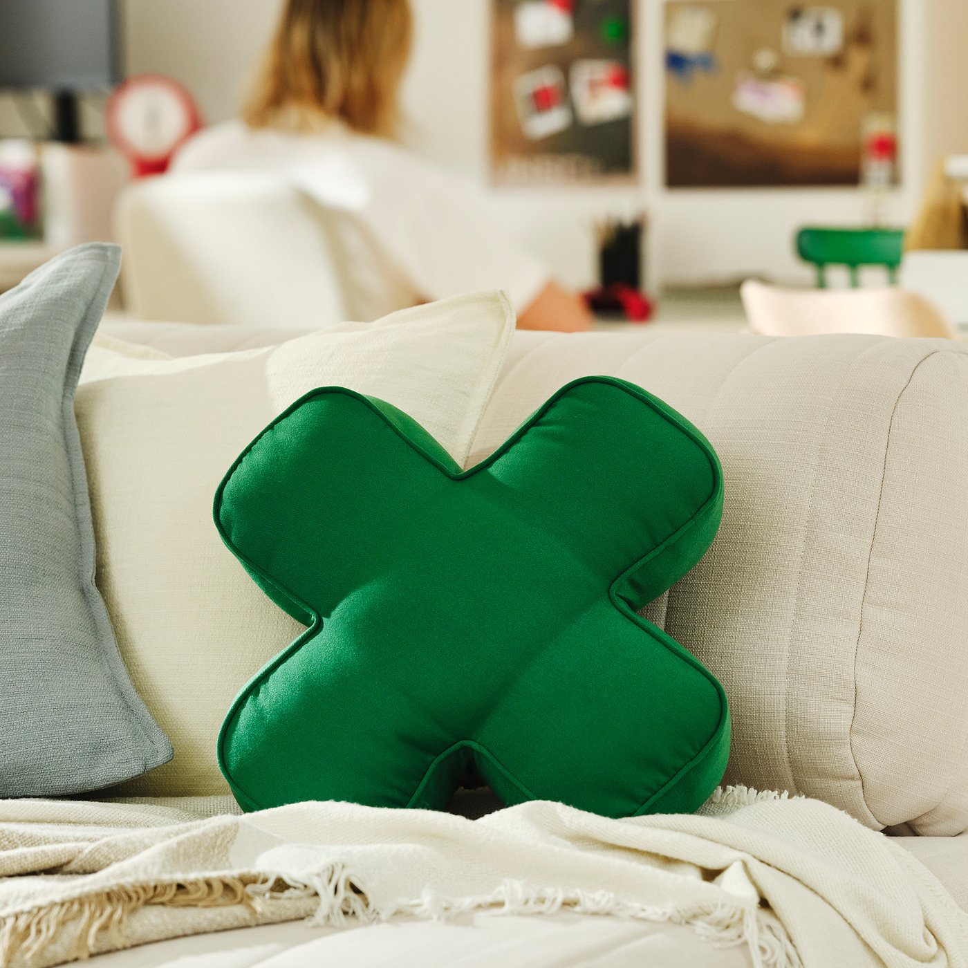 YXSTABY Gaming D-pad cushion, green - IKEA