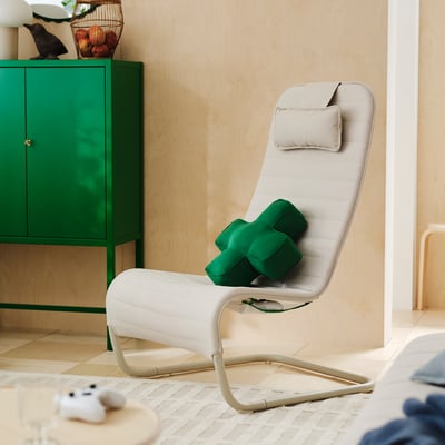 YXSTABY Gaming lounge chair, Vissle beige